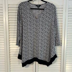Slim Factor by Investments Black/White Size 1X NWOT